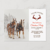 馬が引くスレードのクリスマスパーティ ポストカード (正面)