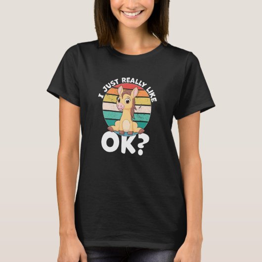 馬が本当に好きなんです Tシャツ (正面)