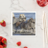 馬が水の中を駆け回る スタンダードカクテルナプキン (インサイチュ)