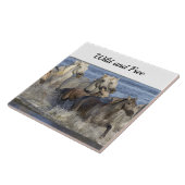 馬が水の中を駆け回る タイル (側面)