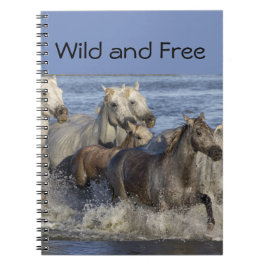 馬が水の中を駆け回る ノートブック