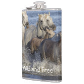 馬が水の中を駆け回る フラスク (左)