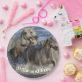 馬が水の中を駆け回る ペーパープレート (パーティー)