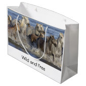 馬が水の中を駆け回る ラージペーパーバッグ (裏面アングル)