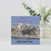 馬が水の中を駆け回る 招待状 (スタンド正面)