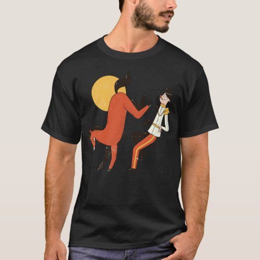 馬が王子様を蹴る 馬が蹴る 面白い 馬 サブリン Tシャツ (正面)
