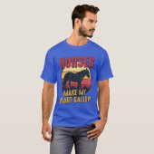 馬が私の心を駆け巡らせる 馬術をする女の子 Tシャツ (正面フル)
