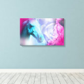 馬が足りない翼を貸してくれる キャンバスプリント (インサイチュ (ウッドフロア))