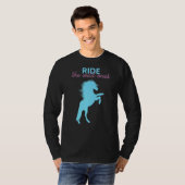 馬が野生の馬に乗る Tシャツ (正面フル)