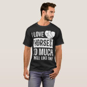 馬が馬に乗って馬に乗る Tシャツ (正面フル)