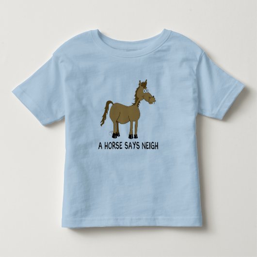 馬が馬に乗る トドラーTシャツ (正面)