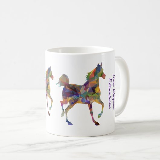 馬ささやき私は馬のパーソナライズ名を愛する コーヒーマグカップ (正面右)