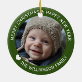 馬そりのクリスマスツリー セラミックオーナメント (裏面)