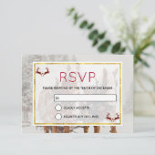 馬そり描クリスマスシーンRSVP 招待状 (スタンド正面)