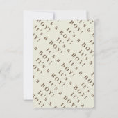 馬それは男の子の赤ちゃんのシャワーのメッセージありがとう サンキューカード (裏面)