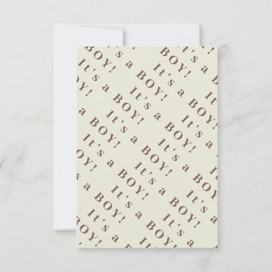 馬それは男の子の赤ちゃんのシャワーのメッセージありがとう サンキューカード (裏面)