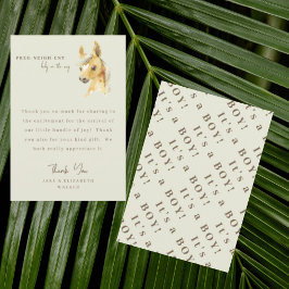 馬それは男の子の赤ちゃんのシャワーのメッセージありがとう サンキューカード