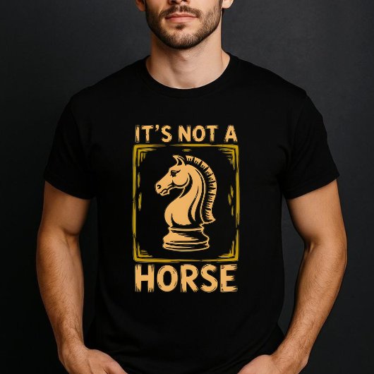 馬ではありません - ミニマルチェスのユーモア Tシャツ
