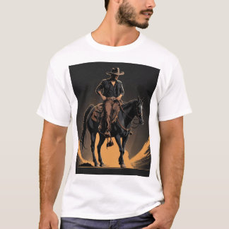 馬でカウボーイ Tシャツ