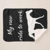 馬で働く私の新しい乗り物おもしろい シェルパブランケット (正面(横))