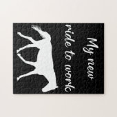 馬で働く私の新しい乗り物おもしろい ジグソーパズル (横)