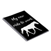 馬で働く私の新しい乗り物おもしろい ノートブック (右側)