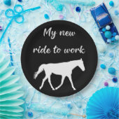 馬で働く私の新しい乗り物おもしろい ペーパープレート (パーティー)