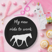 馬で働く私の新しい乗り物おもしろい ペーパープレート (パーティー)