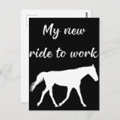 馬で働く私の新しい乗り物おもしろい ポストカード (正面/裏面)