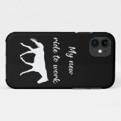 馬で働く私の新しい乗り物おもしろい Case-Mate iPhoneケース (裏面(横))