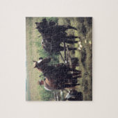 馬で干し草を作る ジグソーパズル (縦)