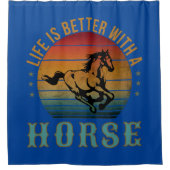 馬で暮らすの方が好い シャワーカーテン (正面)