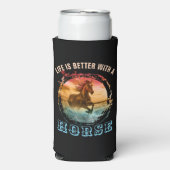 馬で暮らすの方が好い スリム缶クーラー (Seltzer正面)