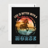 馬で暮らすの方が好い ポストカード (正面/裏面)