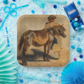 馬で羊飼い(ウマ科の動物) ペーパープレート (パーティー)