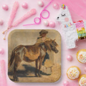 馬で羊飼い(ウマ科の動物) ペーパープレート (パーティー)