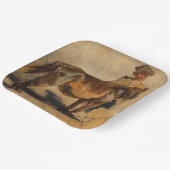 馬で羊飼い(ウマ科の動物) ペーパープレート (傾斜あり)