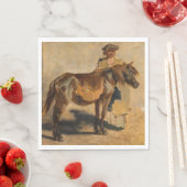 馬で羊飼い スタンダードランチョンナプキン (インサイチュ)