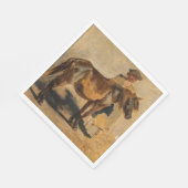 馬で羊飼い スタンダードランチョンナプキン (角)