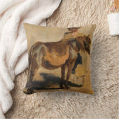 馬で羊飼い（動物芸術） クッション (ブランケット)