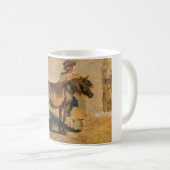 馬で羊飼い（馬術） コーヒーマグカップ (正面右)