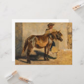 馬で羊飼ウマ科のい カード (正面/裏面インサイチュ)