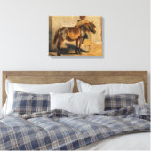 馬で羊飼ウマ科のい キャンバスプリント (インサイチュ (寝室))