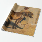 馬で羊飼ウマ科のい ラッピングペーパー (アンロールド)