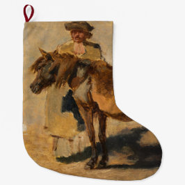 馬で羊飼ウマ科のい ラージクリスマスストッキング
