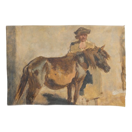 馬で羊飼ウマ科のい 枕カバー (正面左)