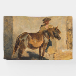 馬で羊飼ウマ科のい 横断幕