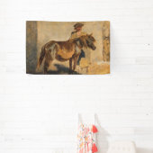 馬で羊飼ウマ科のい 横断幕 (インサイチュ)