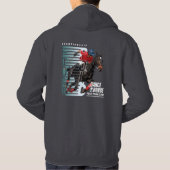 馬で踊る(ダークモード) | メンズ パーカ (裏面)