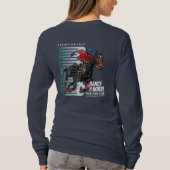 馬で踊る（ダークモード） | 女性長袖 Tシャツ (裏面)